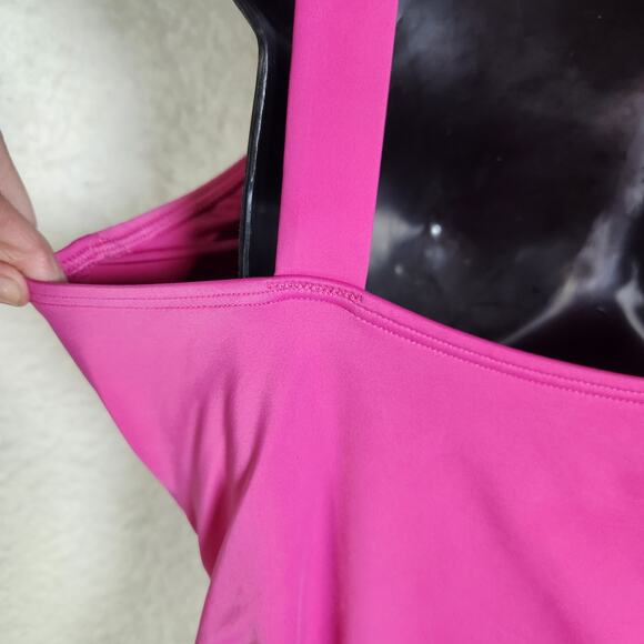 Andie The Capri One Piece Swimsuit Orchid Pink XL V Neck Wrap Slimming Modest - Picture 8 of 14
